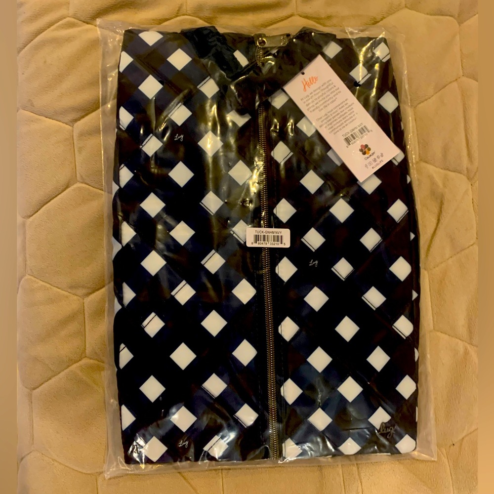 NWT Lug Tuck Hot Styling Tool Case in Gingham Navy